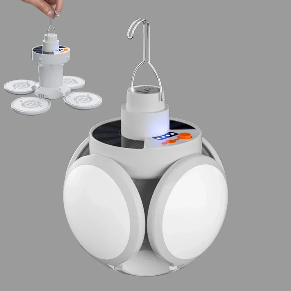 Solar Outdoor Folding Light Portable USB Rechargeable LED Bulb