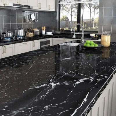 Black Marble Wall Sticker Sheet
